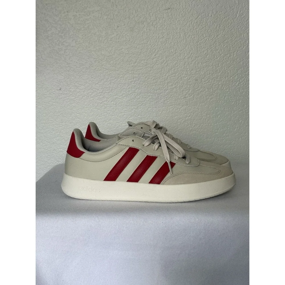 Adidas VL Court 3.0 Wonder White Better Scarlet Red Sneakers ID8794 Mens 10.5